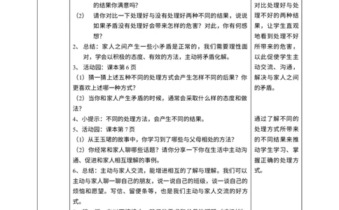 1读懂彼此的心第二课时教案_A493小学道法_26新五年级道法下册（统编版）_教学教案_教案四