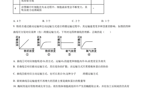 江西省抚州市2024-2025学年高一上学期期末考试生物试卷Word版无答案_2025年03月试卷_0323江西省抚州市2024-2025学年高一上学期期末考试