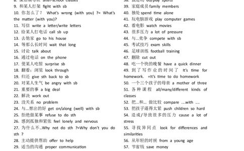 Unit4-6重点词组背诵和默写单，课后单词默写单_最新人教版英语八年级下册_旧版（有参考价值）_版本二_八年级英语下册（人教版）_单词专项
