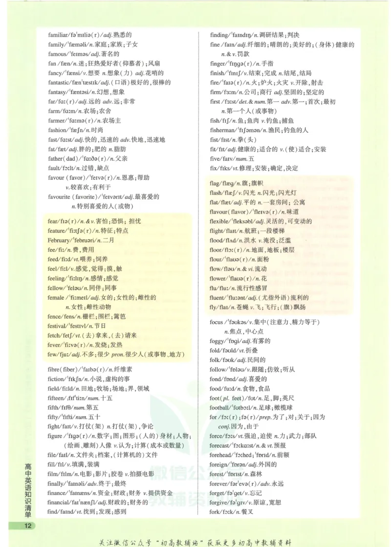 2023版《高中知识清单》英语通用版知识图谱_高中三年全科资料_高中三年全科资料_英语