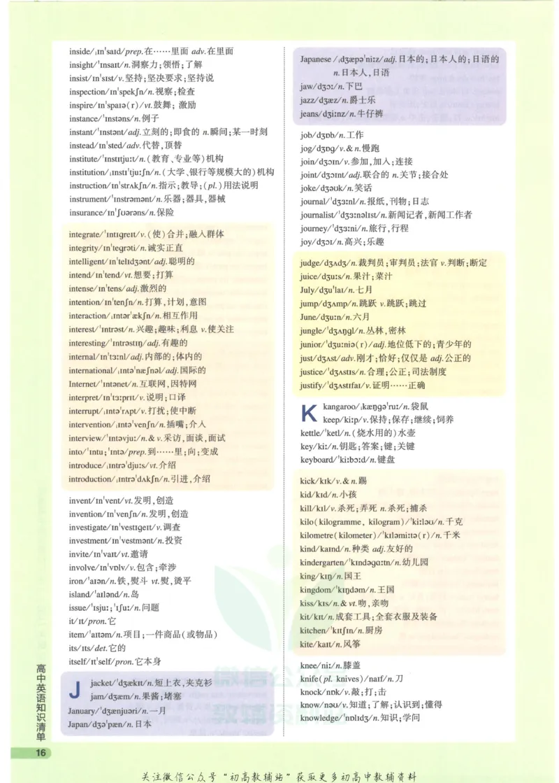 2023版《高中知识清单》英语通用版知识图谱_高中三年全科资料_高中三年全科资料_英语