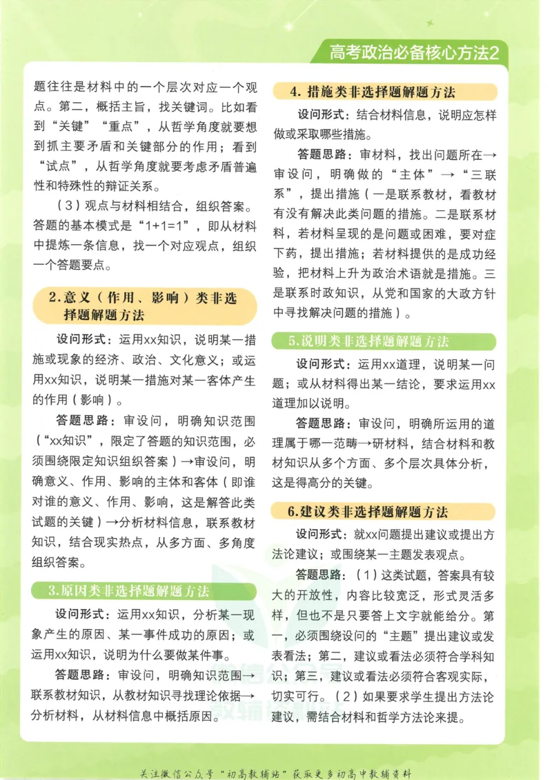 2023版《高中知识清单》政治新教材版知识图谱_高中三年全科资料_高中三年全科资料_政治