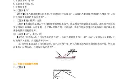 光的反射（提高）巩固练习_初物_1初中物理_4初二物理人教版知识导学