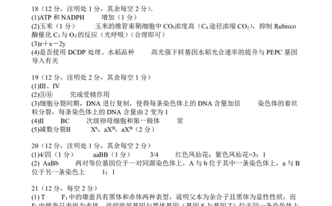 江西省上饶市弋、铅、横联考2024-2025学年高一下学期5月月考生物答案（PDF版）_2025年05月试卷_0523江西省上饶市弋、铅、横联考2024-2025学年高一下学期5月月考