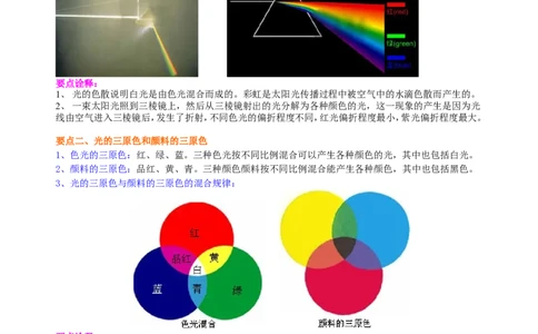 光的色散知识讲解_初物_1初中物理_北京四中内部教案初二物理_光的色散(基础)