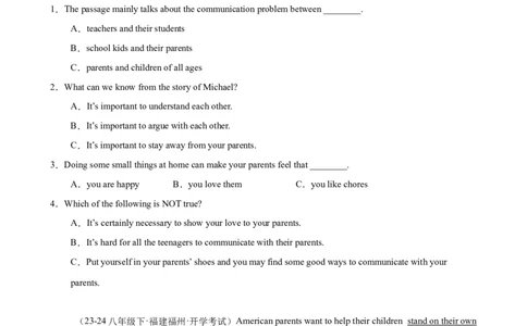 Unit4单元话题阅读理解练习（学生版）_最新人教版英语八年级下册_旧版（有参考价值）_版本二_八年级英语下册（人教版）_单元重难点易错题精练-U216