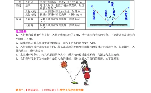 光的反射（基础）知识讲解_初物_人教版初中物理初二三同步讲义习题练习八九年级电子资料word素材_20250116_181533_A017&mdash;&mdash;人教版初中物理初二三教案讲义专项练习八九年级电子版word资料