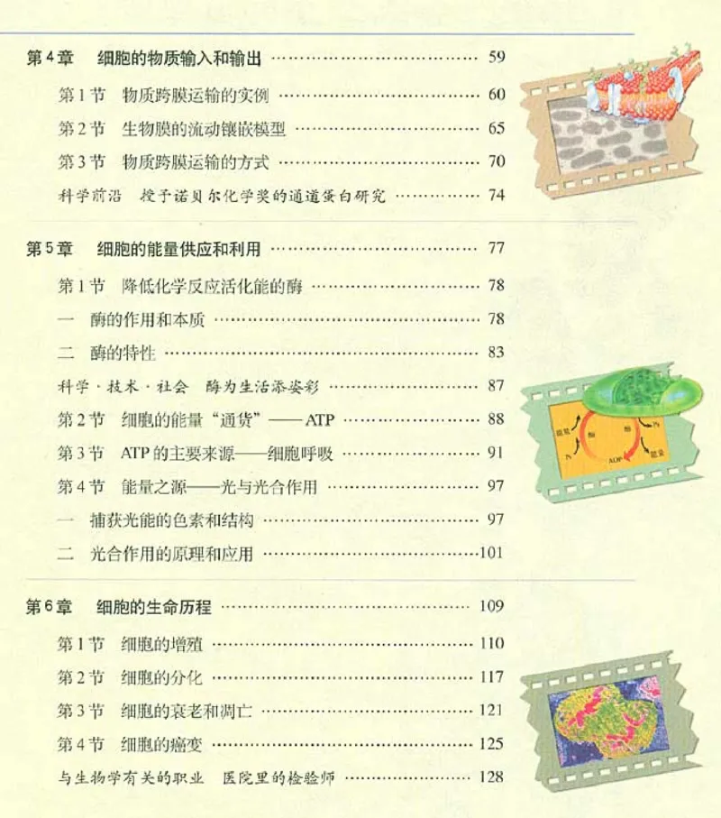 人教版高中生物必修1分子与细胞_电子课本_最新版高中全科高清电子课本_6高中生物课本_人教版