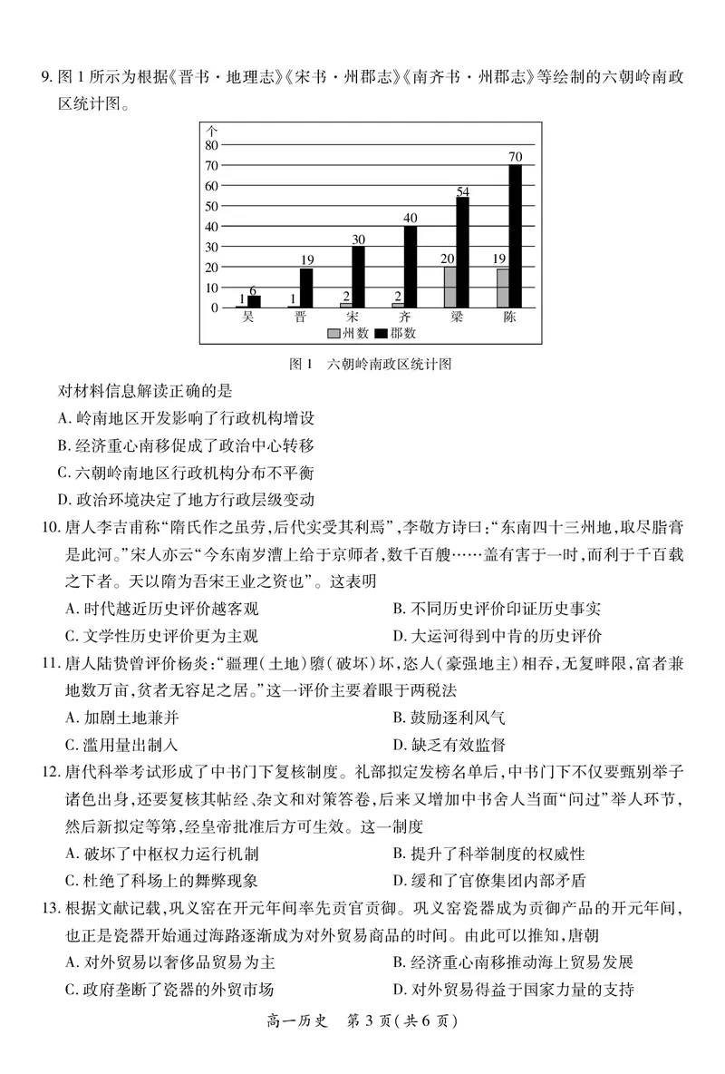 江西省上进联考2025-2026学年高一上学期11月期中考试&middot;历史_2025年11月高一试卷_251114江西省上进联考2025-2026学年高一上学期11月期中考试（全）