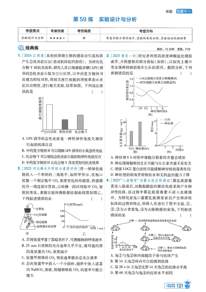 1小题狂练册新高考&middot;生物_高中三年全科资料_高中_高中1_2026版天星教育《金考卷-小题狂练》新高考九科全套首发_2026版金考卷小题狂练生物（新高考单选）