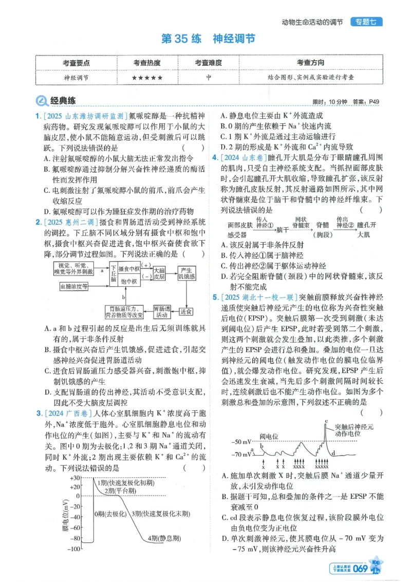 1小题狂练册新高考&middot;生物_高中三年全科资料_高中_高中1_2026版天星教育《金考卷-小题狂练》新高考九科全套首发_2026版金考卷小题狂练生物（新高考单选）