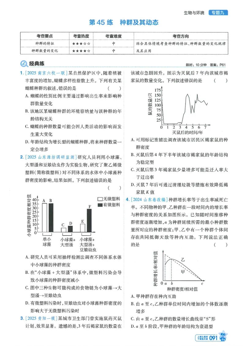 1小题狂练册新高考&middot;生物_高中三年全科资料_高中_高中1_2026版天星教育《金考卷-小题狂练》新高考九科全套首发_2026版金考卷小题狂练生物（新高考单选）