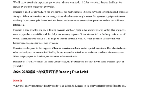 Unit3-4readingplus填空2024-2025学年人教版（2024）七年级英语下册_最新人教版英语七年级下册_七下英语2025版_11、2025春英语人教7下练习（5套）_4.readingplus挖空