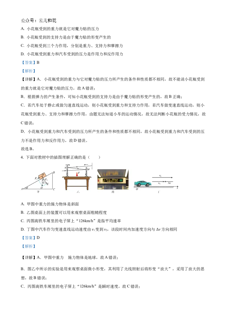江苏省连云港市东海县2024-2025学年高一上学期期中考试物理试题Word版含解析_2024年12月试卷_1203江苏省连云港市东海县2024-2025学年高一上学期期中考试