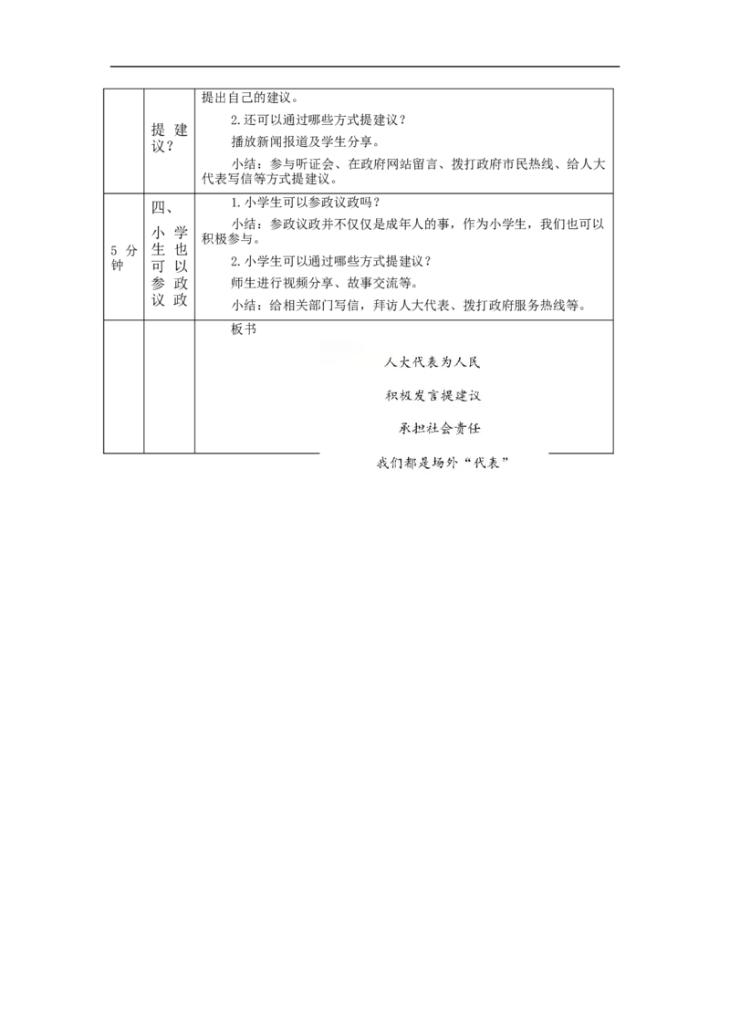 1123六年级道德与法治(统编版)人大代表为人民(第三课时)-1教学设计_A493小学道法_人教版小学道德与法治教学资源包_小学道法单独教案方便下载（1-6上下册）（2024秋旧版）