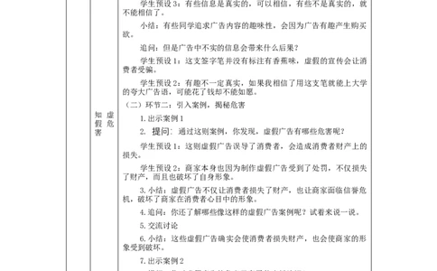 1126四年级道德与法治(统编版)正确认识广告（第二课时）-1教学设计_A493小学道法_人教版小学道德与法治教学资源包_小学道法（智慧教育课件与教案）_教学设计