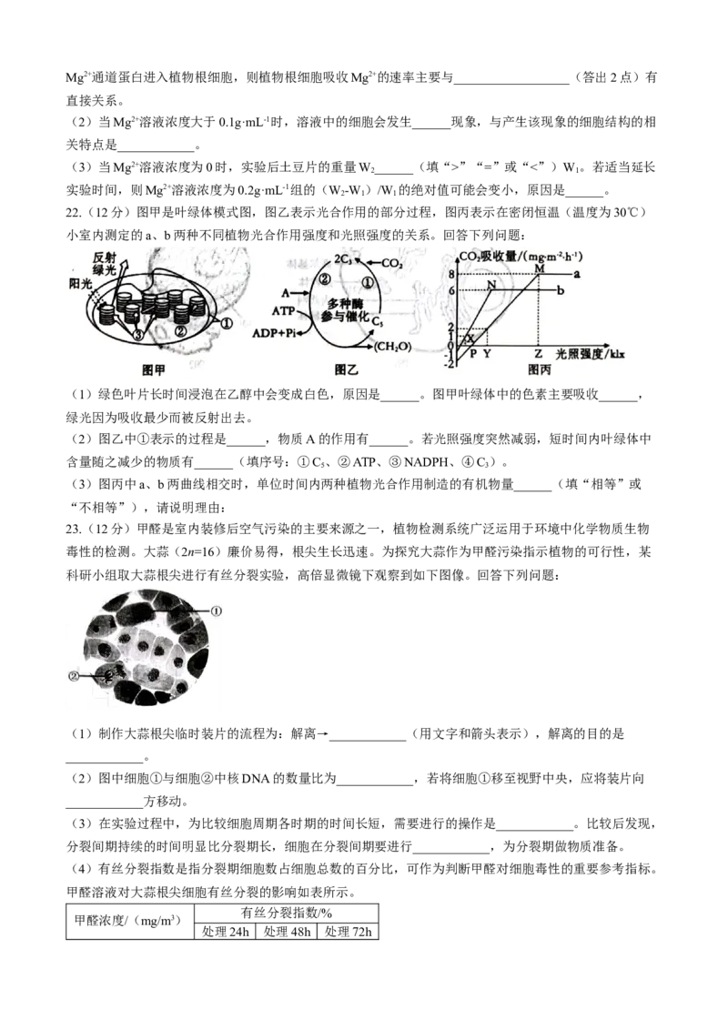 河北省石家庄市七县联合体联考2025-2026学年高一上学期1月月考生物试题含答案_2026年01月高一试卷_260127河北省石家庄市七县联合体2025-2026学年高一上学期1月月考（全）