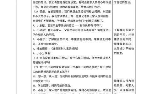 1读懂彼此的心第一课时教案_A493小学道法_26新五年级道法下册（统编版）_教学教案_教案四