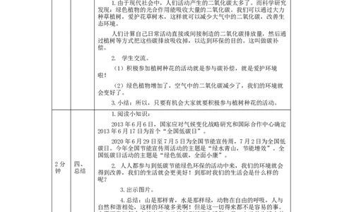 1216四年级道德与法治(统编版)低碳生活每一天(第二课时)-1教学设计_A493小学道法_人教版小学道德与法治教学资源包_小学道法单独教案方便下载（1-6上下册）（2024秋旧版）