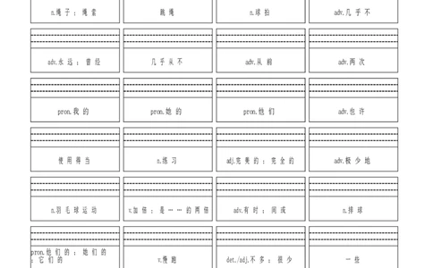 unit3汉译英-框框_最新人教版英语七年级下册_七下英语2025版_05.2025春英语人教7下单词表+默写_Unit3