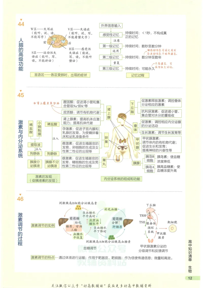 2023版《高中知识清单》生物新教材版知识图谱_高中三年全科资料_高中三年全科资料_生物
