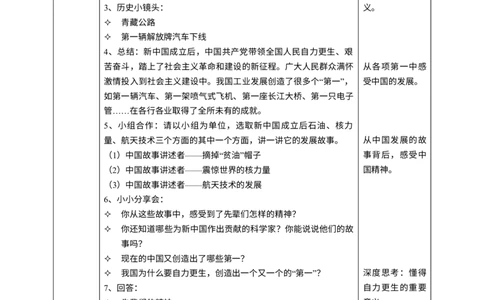 11屹立在世界的东方第三课时教案_A493小学道法_26新五年级道法下册（统编版）_教学教案_教案四