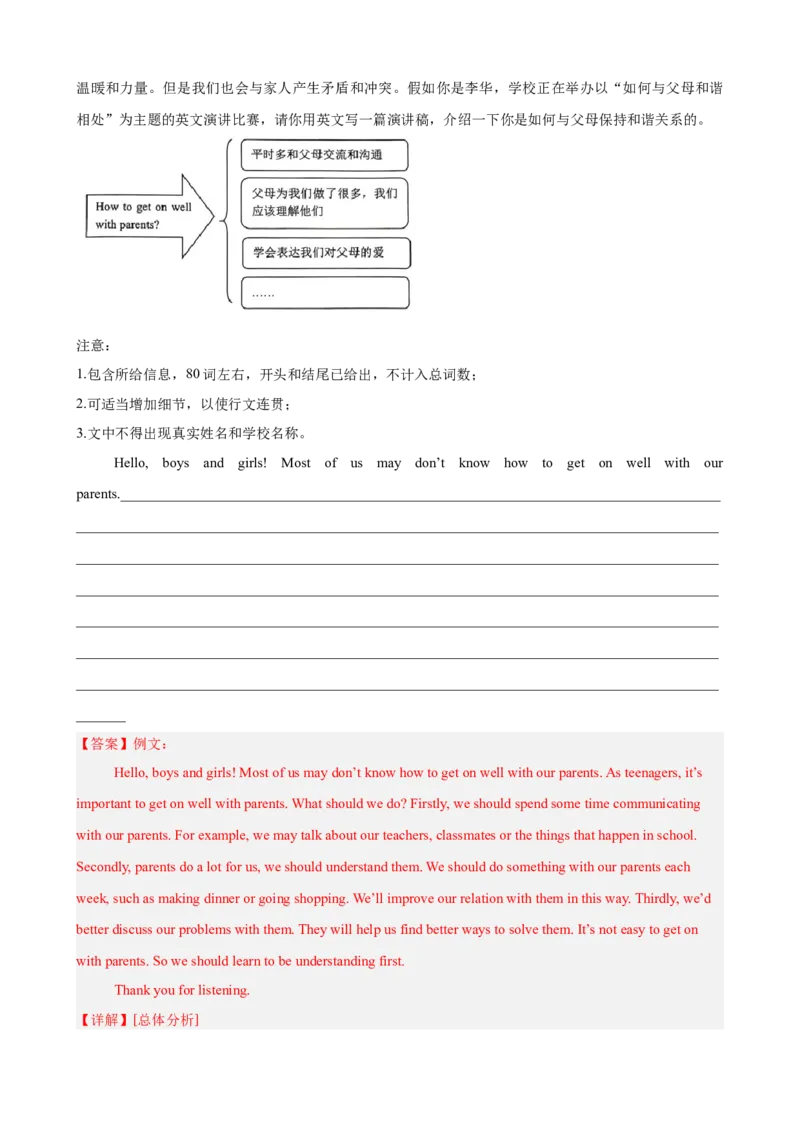 Unit4单元话题满分范文必背（教师版）_最新人教版英语八年级下册_旧版（有参考价值）_版本二_八年级英语下册（人教版）_单元重难点易错题精练-U216