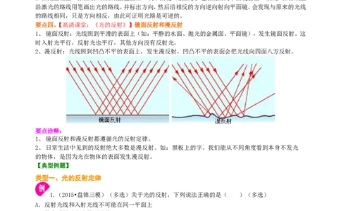 光的反射（提高）知识讲解_初物_人教版初中物理初二三同步讲义习题练习八九年级电子资料word素材_20250116_181533_A017&mdash;&mdash;人教版初中物理初二三教案讲义专项练习八九年级电子版word资料