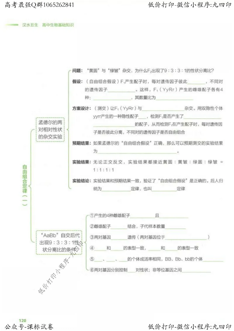 2023新高考生物核心考点基础知识妙招（336页）_高中三年全科资料_高中_高中知识点整理_生物