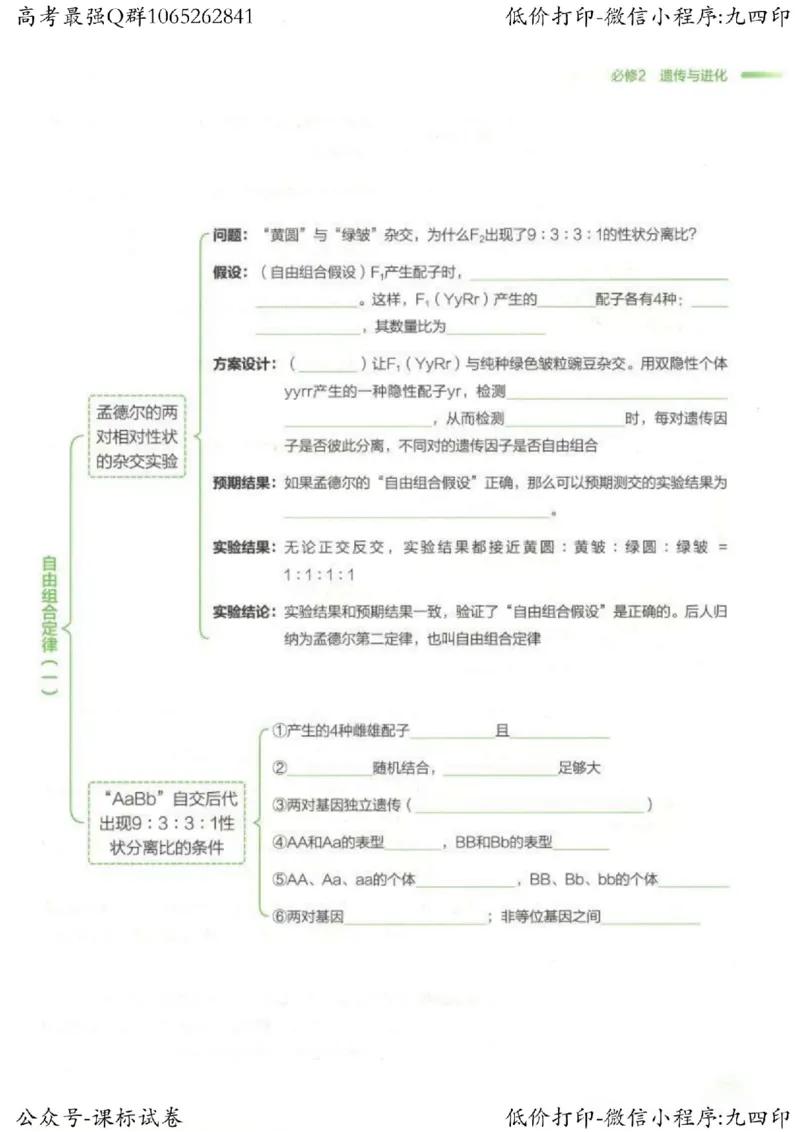 2023新高考生物核心考点基础知识妙招（336页）_高中三年全科资料_高中_高中知识点整理_生物