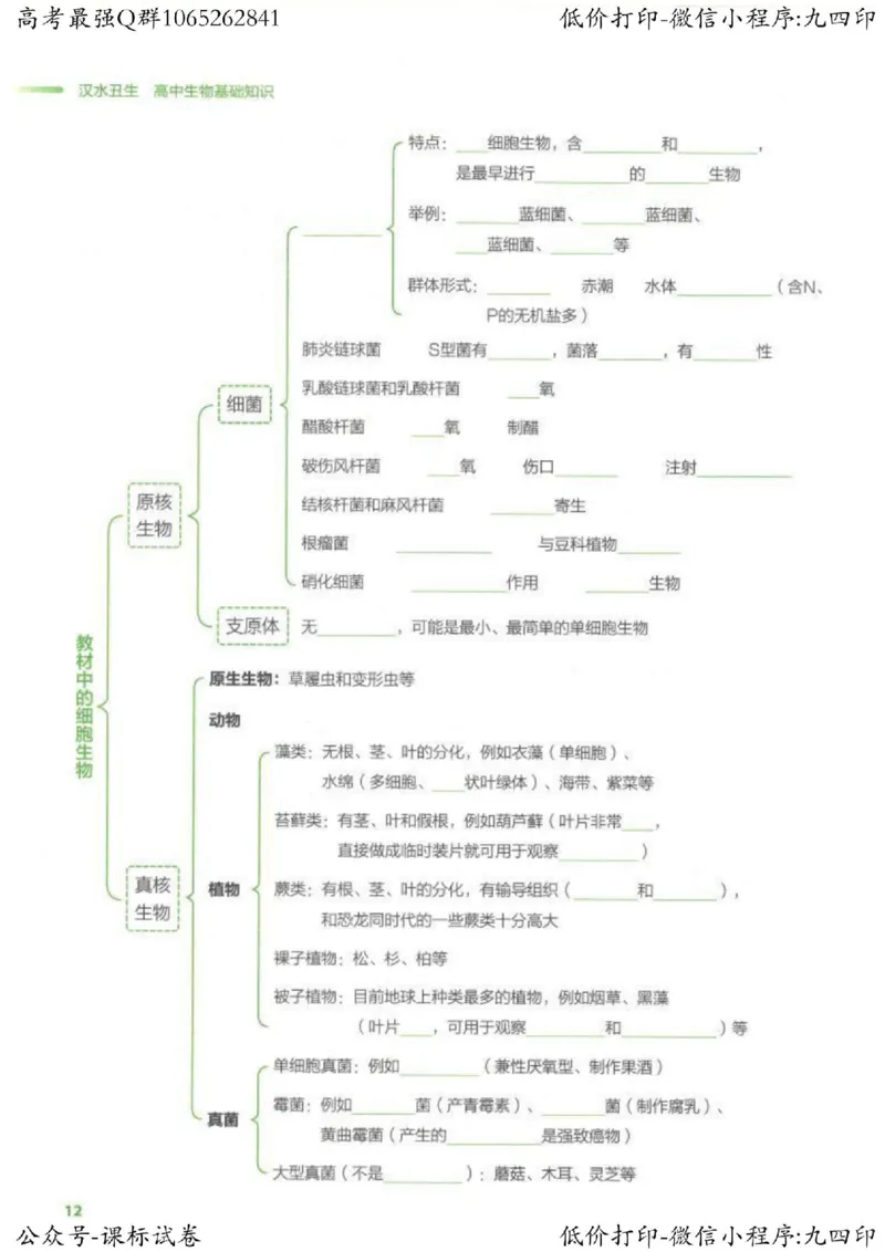 2023新高考生物核心考点基础知识妙招（336页）_高中三年全科资料_高中_高中知识点整理_生物