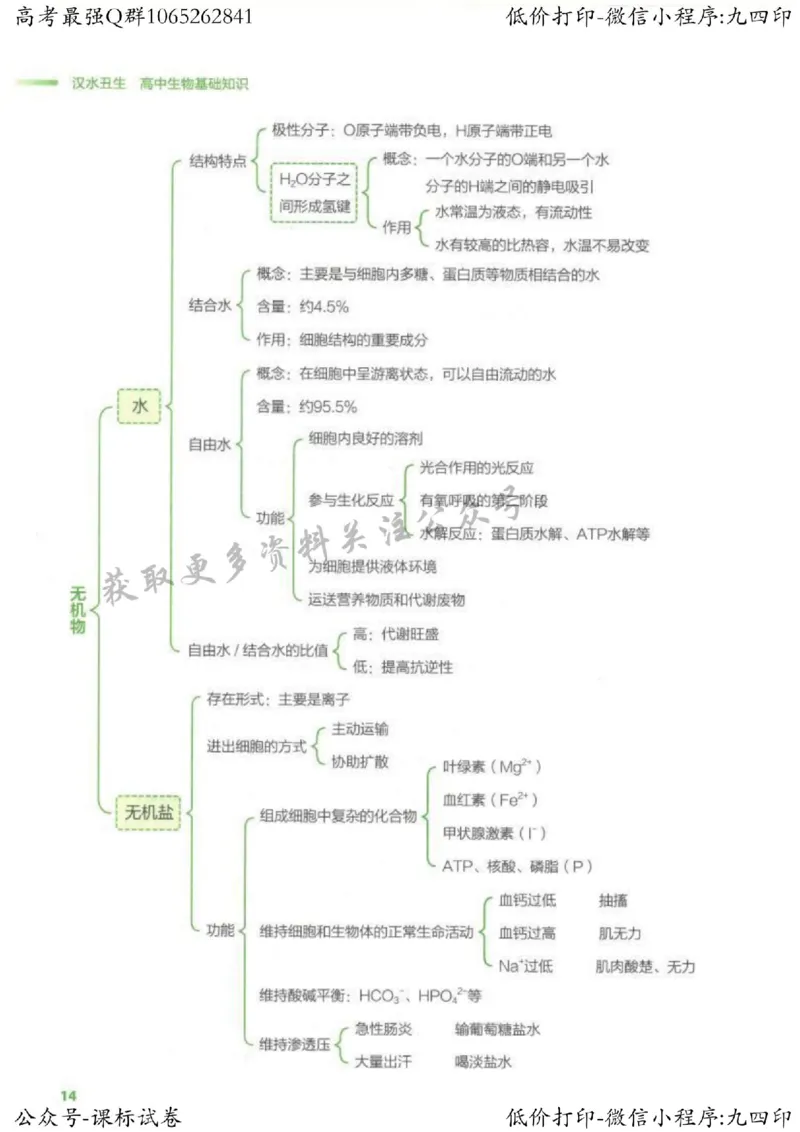 2023新高考生物核心考点基础知识妙招（336页）_高中三年全科资料_高中_高中知识点整理_生物