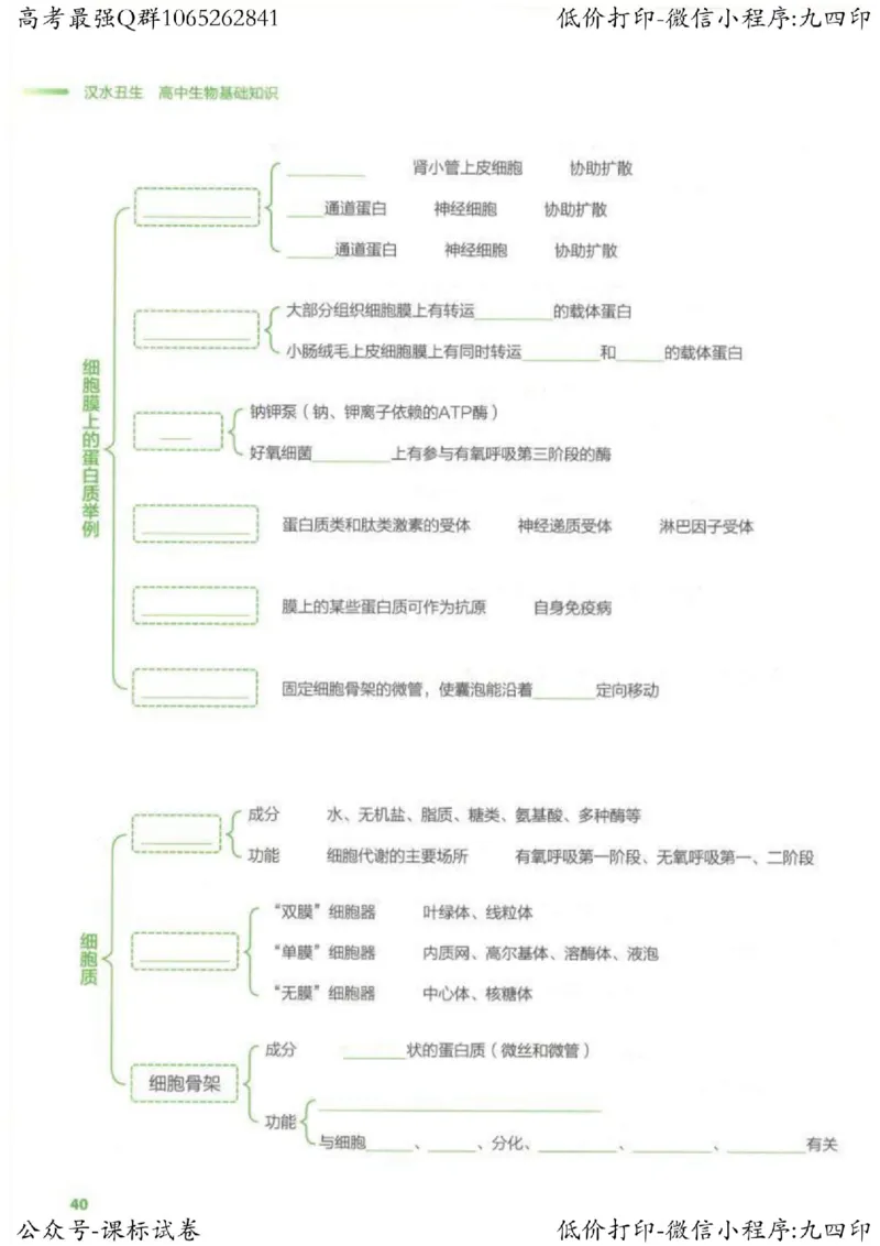 2023新高考生物核心考点基础知识妙招（336页）_高中三年全科资料_高中_高中知识点整理_生物