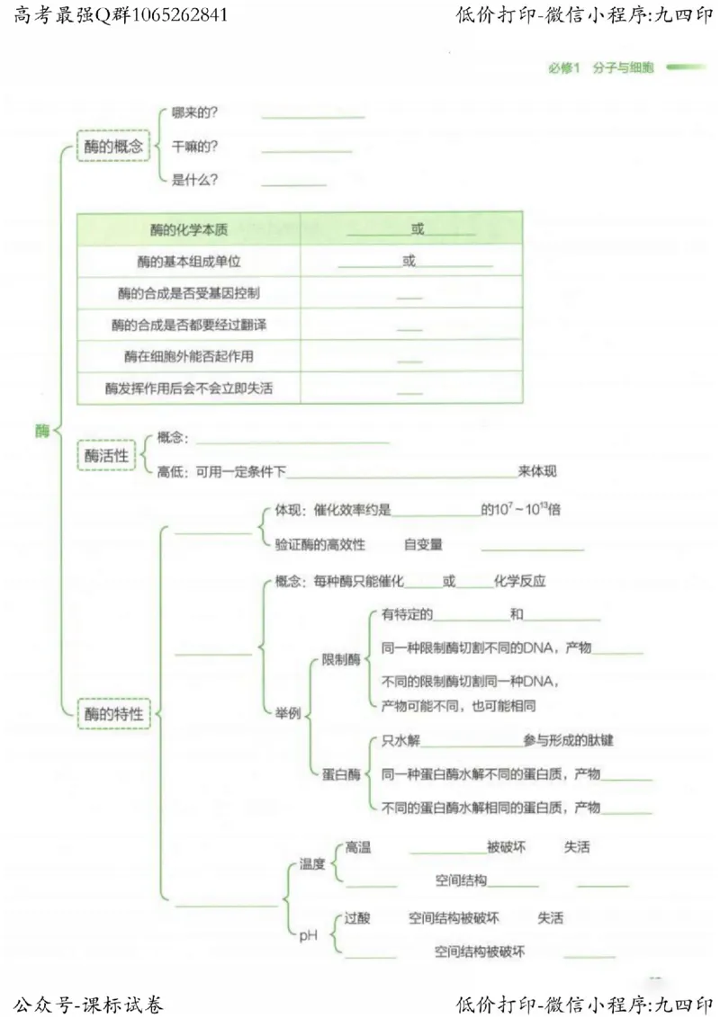 2023新高考生物核心考点基础知识妙招（336页）_高中三年全科资料_高中_高中知识点整理_生物
