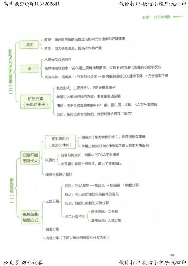 2023新高考生物核心考点基础知识妙招（336页）_高中三年全科资料_高中_高中知识点整理_生物