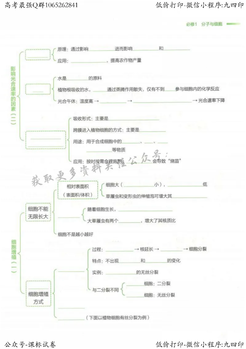 2023新高考生物核心考点基础知识妙招（336页）_高中三年全科资料_高中_高中知识点整理_生物