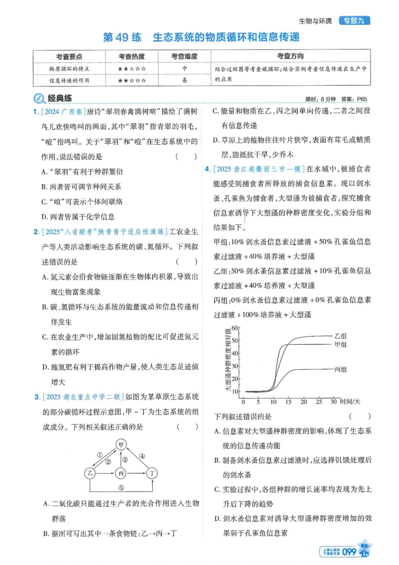 1小题狂练册新高考&middot;生物_高中三年全科资料_高中_2026版天星教育金考卷《小题狂练》9科全套_2026版金考卷小题狂练生物（新高考）