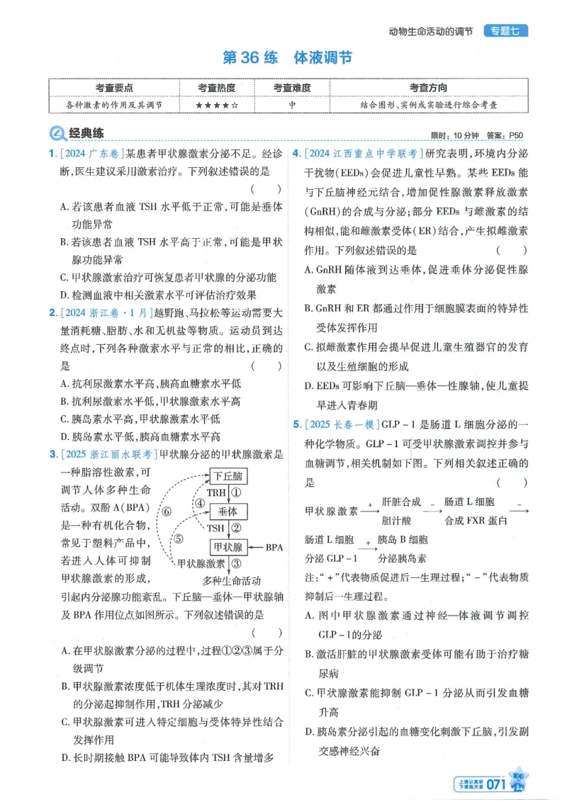1小题狂练册新高考&middot;生物_高中三年全科资料_高中_2026版天星教育金考卷《小题狂练》9科全套_2026版金考卷小题狂练生物（新高考）