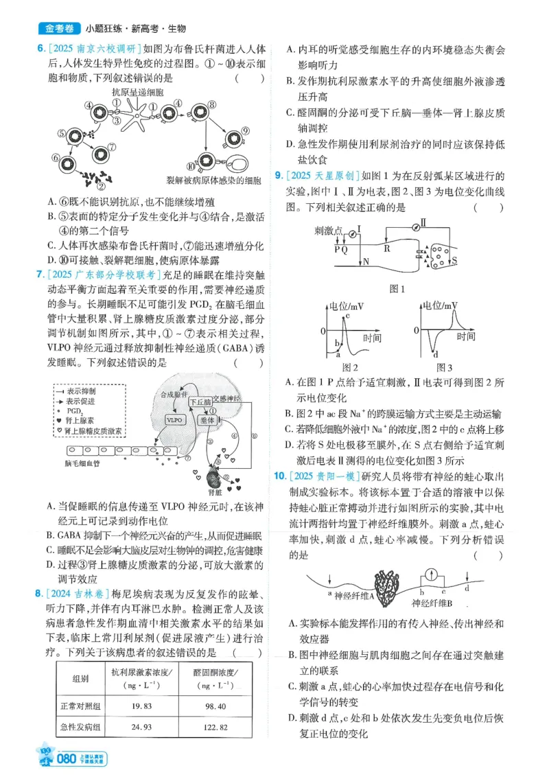 1小题狂练册新高考&middot;生物_高中三年全科资料_高中_2026版天星教育金考卷《小题狂练》9科全套_2026版金考卷小题狂练生物（新高考）