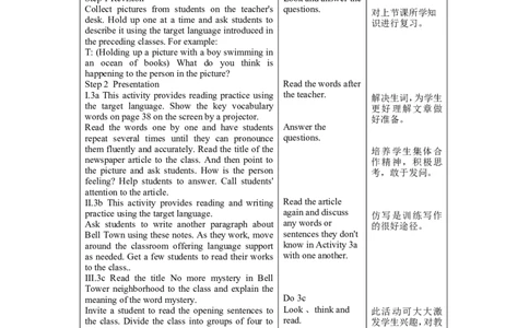 Unit8ItmustbelongtoCarla表格式教案5_最新人教版英语九年级全册_新更新初中英语9全_05教案（多套）_分课时教案2_unit8