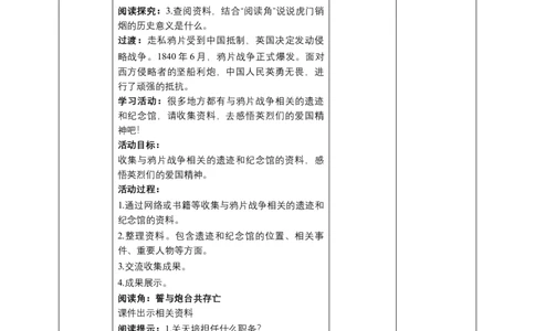 7不甘屈辱奋勇抗争（第一课时）教案-五年级下册道德与法治_A493小学道法_26新五年级道法下册（统编版）_教学教案_教案三（配套课件三）