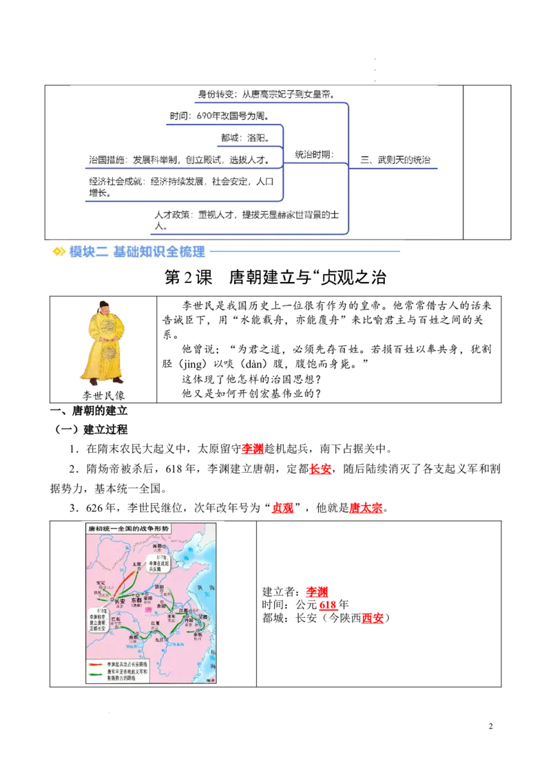 新七下第2课唐朝建立与&ldquo;贞观之治&ldquo;（解析版）_初中_人教初中历史新七下_2025春七下历史课时脉络+课时练习_第2课唐朝建立与&ldquo;贞观之治&rdquo;