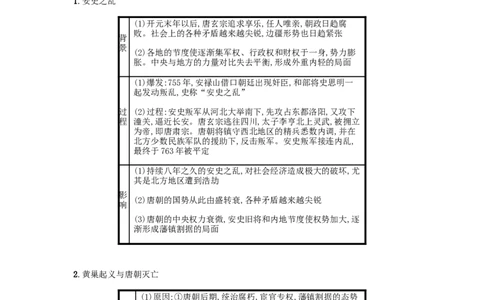 2019春七年级历史下册第一单元隋唐时期繁荣与开放的时代第5课安史之乱与唐朝衰亡备考速记新人教版20190220213_新版初中_最新历史七年级下册_七下新版课件教案（第二套）