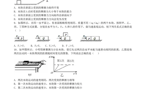 初中物理摩擦力专题_初物_1初中物理