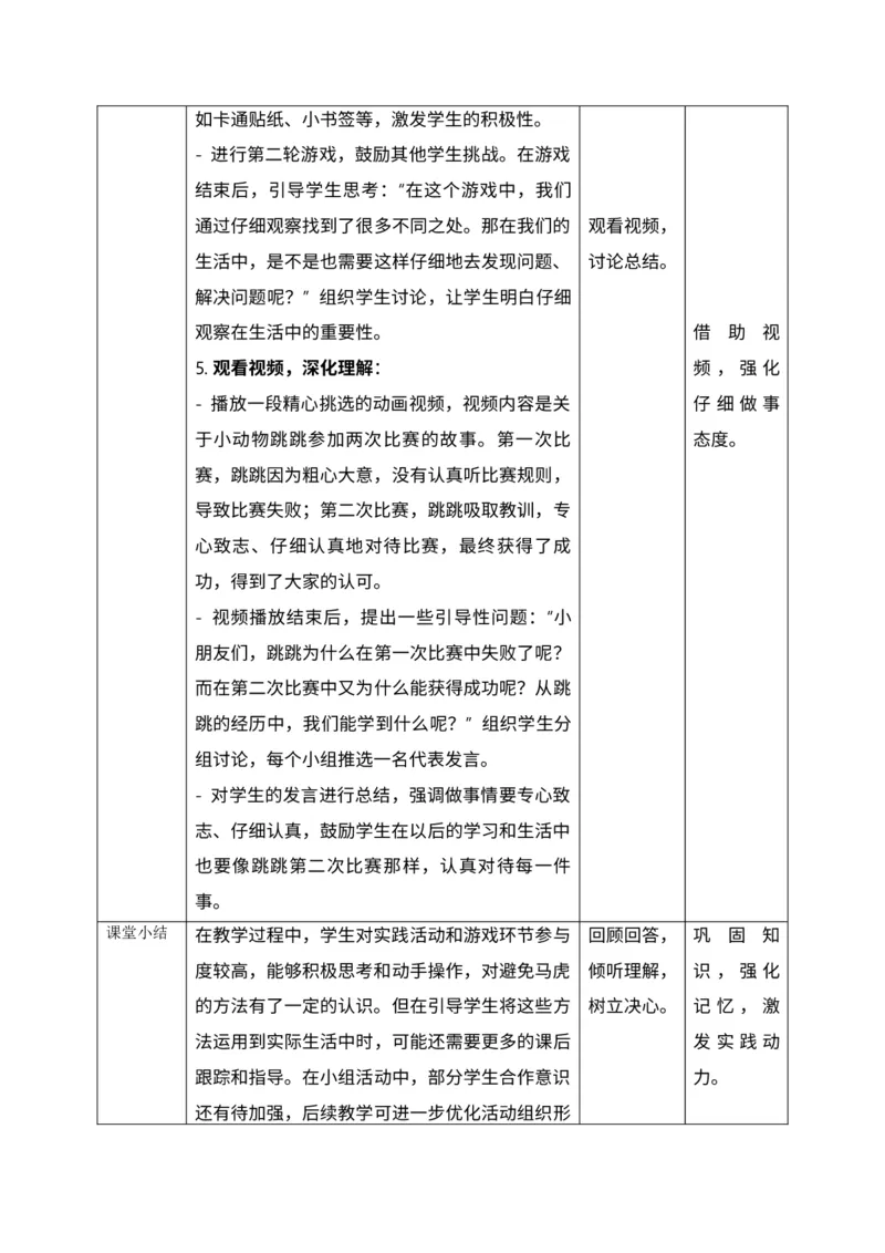核心素养1.2做事要仔细第二课时_A493小学道法_人教版小学道德与法治教学资源包_人教版小学道德与法治（新教材123年级）(2025秋新版)_1年级下册（25春）_PPT课件+教案