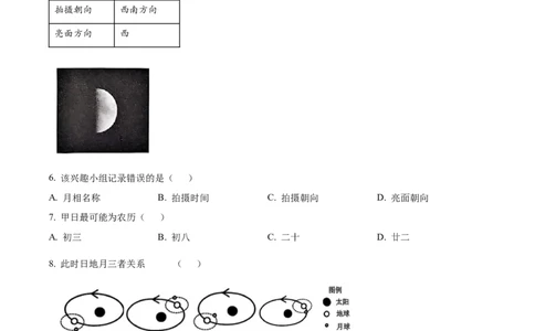 浙江&rdquo;七彩阳光&ldquo;新高考研究联盟2025-2026学年高一上学期期中联考地理试题Word版无答案_2025年12月高一试卷_251207浙江省&rdquo;七彩阳光&ldquo;新高考研究联盟2025-2026学年高一上学期期中（全）