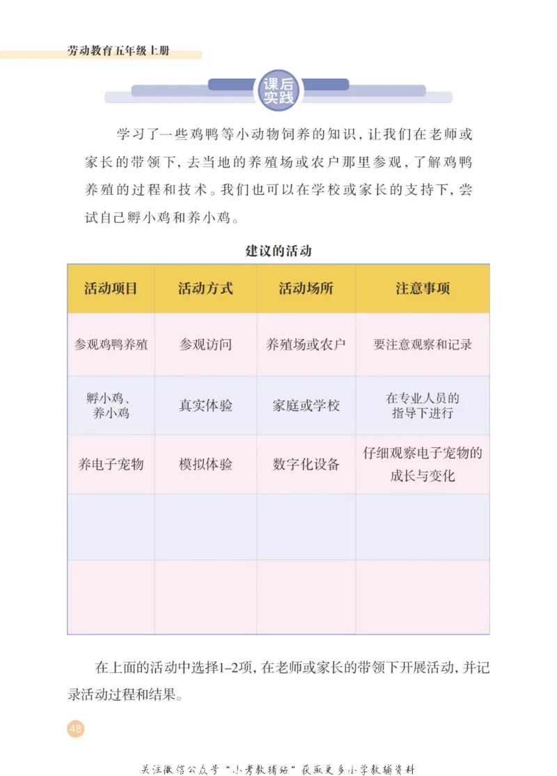 劳动教育5年级上册_电子课本_小学电子课本_11劳动技术_武汉版
