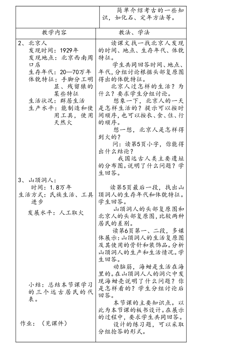 人教版七年级上册历史教案_初中_人教版初中历史新七上_2.教案+学案（多套）_1全册教案