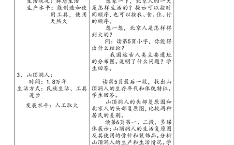 人教版七年级上册历史教案_初中_人教版初中历史新七上_2.教案+学案（多套）_1全册教案