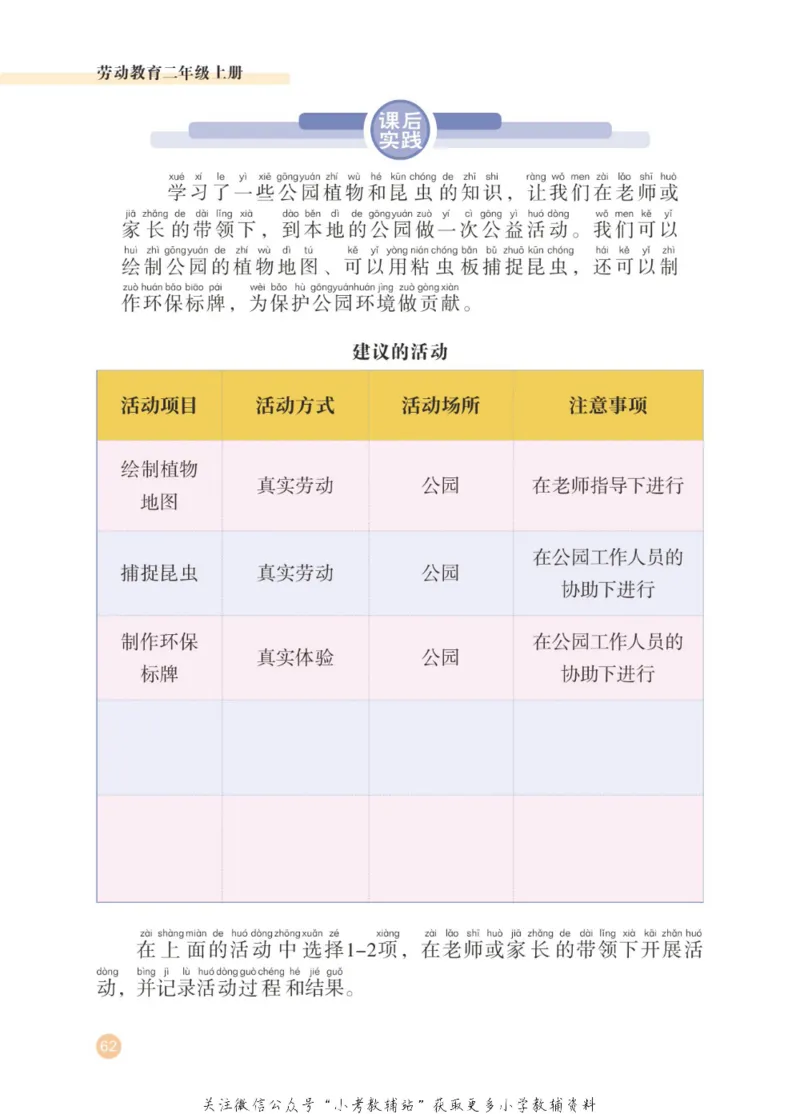 劳动教育2年级上册_电子课本_小学电子课本_11劳动技术_武汉版